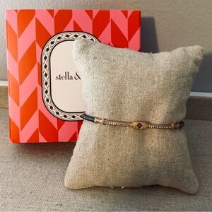 Stella & Dot Gold and Black Chain Bracelet